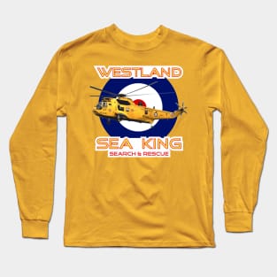 Westland Sea King Search and rescue helicopter in RAF roundel, Long Sleeve T-Shirt